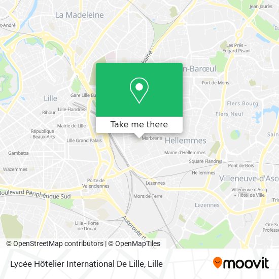 Lycée Hôtelier International De Lille map