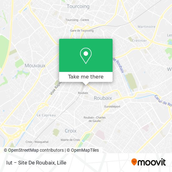 Mapa Iut − Site De Roubaix