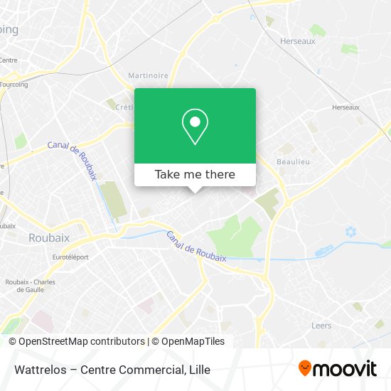 Mapa Wattrelos – Centre Commercial