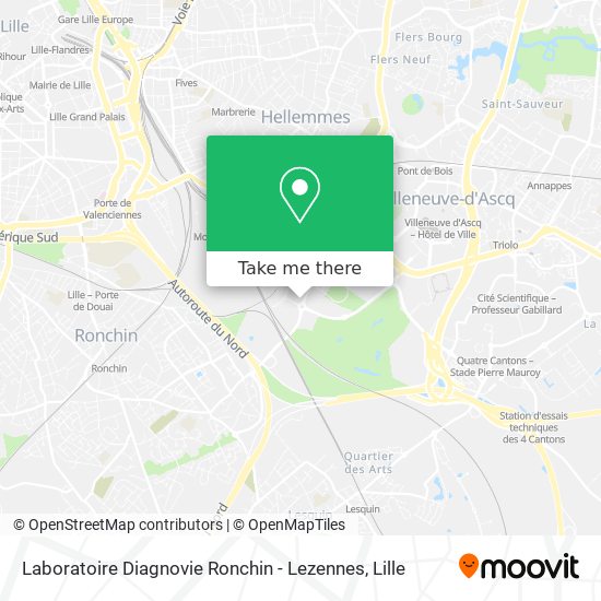 Laboratoire Diagnovie Ronchin - Lezennes map
