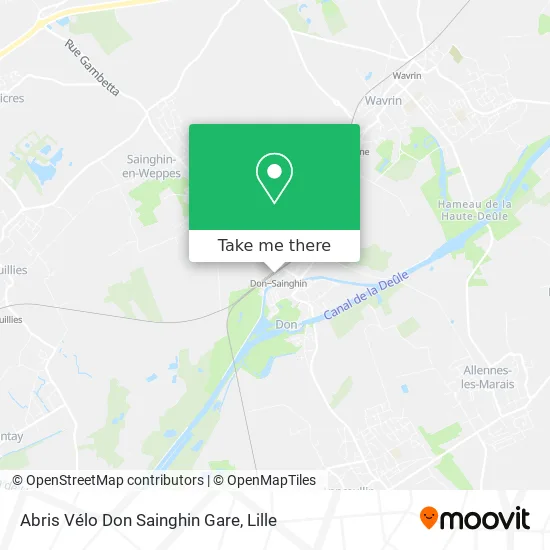 Abris Vélo Don Sainghin Gare map
