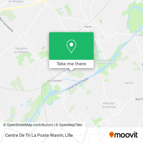 Centre De Tri La Poste Wavrin map