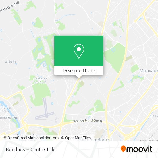 Bondues – Centre map