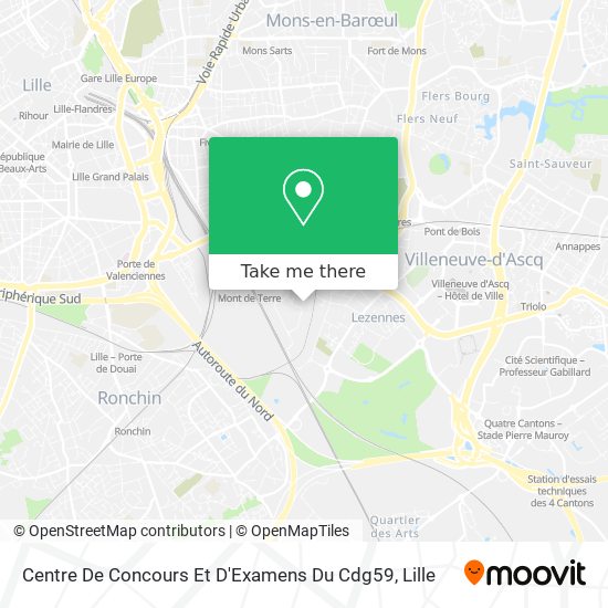Mapa Centre De Concours Et D'Examens Du Cdg59