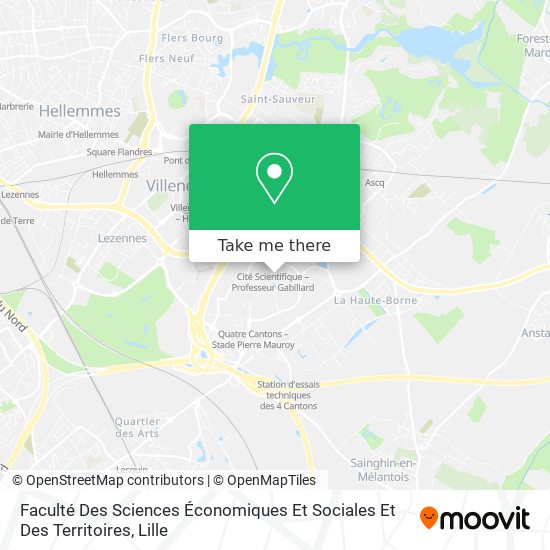 Faculté Des Sciences Économiques Et Sociales Et Des Territoires map