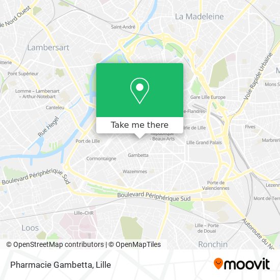 Mapa Pharmacie Gambetta