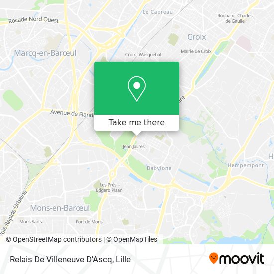 Relais De Villeneuve D'Ascq map