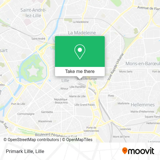 Primark Lille map