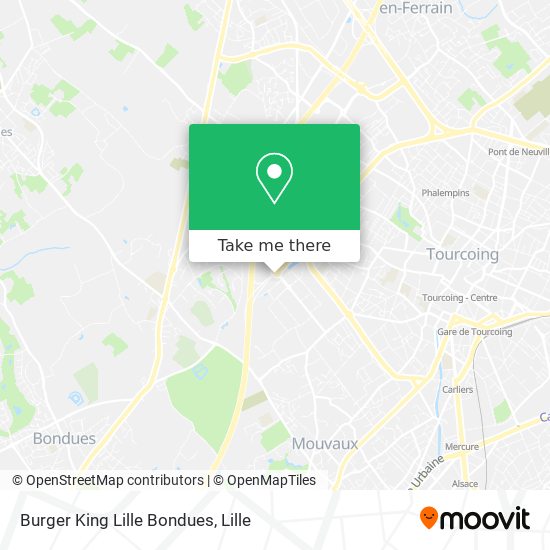 Burger King Lille Bondues map