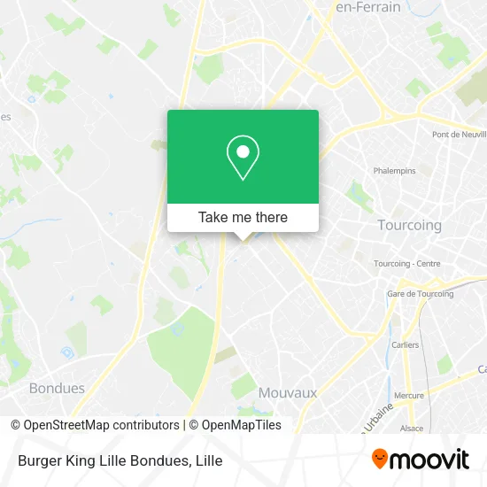 Burger King Lille Bondues map
