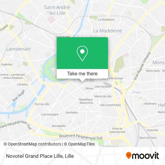 Novotel Grand Place Lille map
