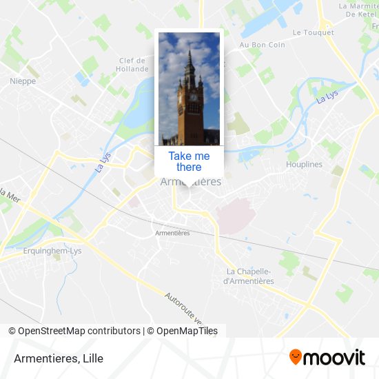 Mapa Armentieres