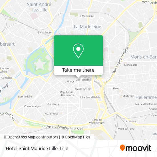 Hotel Saint Maurice Lille map