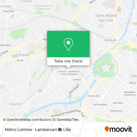 Mapa Métro Lomme - Lambersart ➋