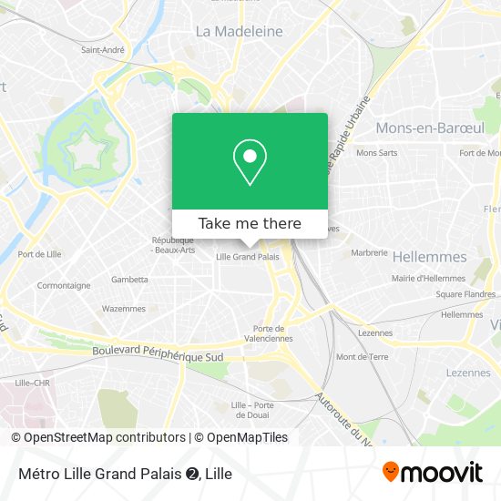 Métro Lille Grand Palais ➋ map