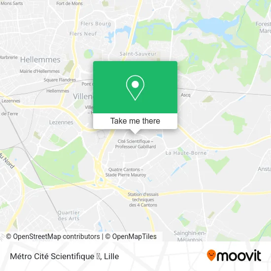 Métro Cité Scientifique ➊ map