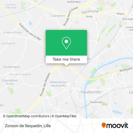 Zonzon de Sequedin map