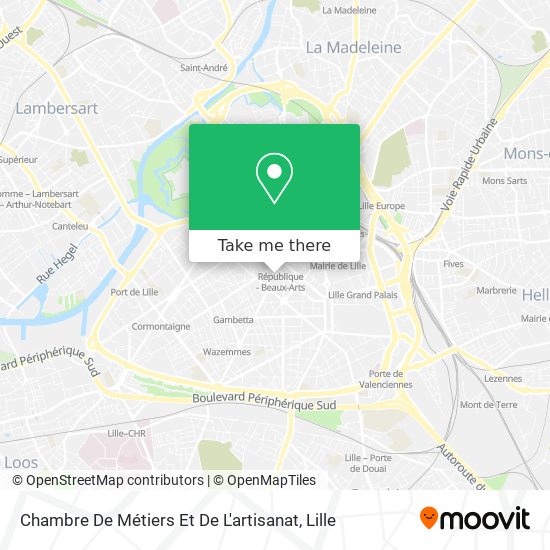 Chambre De Métiers Et De L'artisanat map