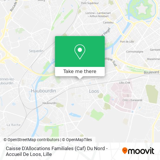 Mapa Caisse D'Allocations Familiales (Caf) Du Nord - Accueil De Loos