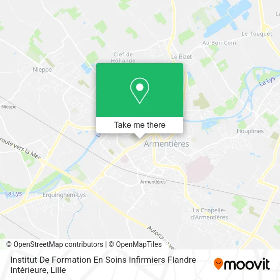 Institut De Formation En Soins Infirmiers Flandre Intérieure map