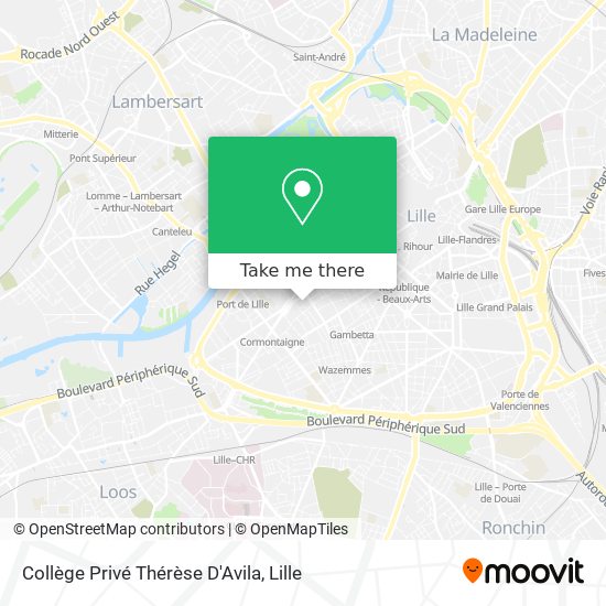 Collège Privé Thérèse D'Avila map