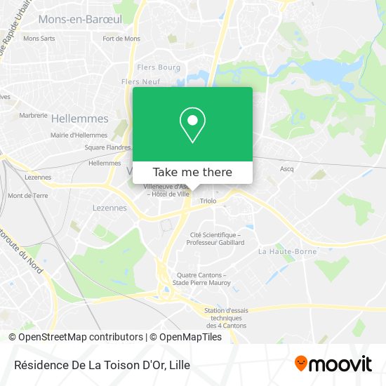Résidence De La Toison D'Or map