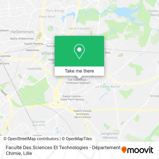 Faculté Des Sciences Et Technologies - Département Chimie map