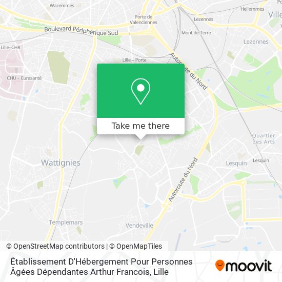 Établissement D'Hébergement Pour Personnes Âgées Dépendantes Arthur Francois map