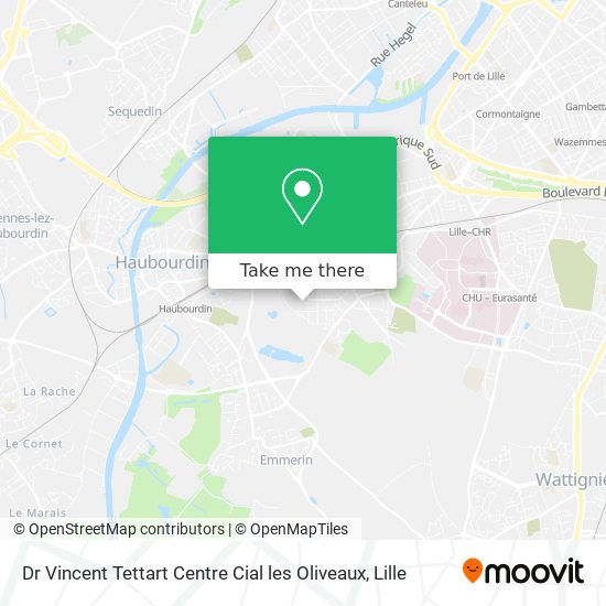 Dr Vincent Tettart Centre Cial les Oliveaux map