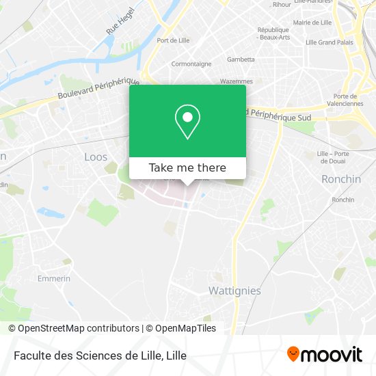 Faculte des Sciences de Lille map