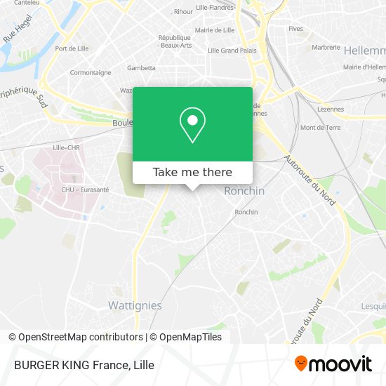 BURGER KING France map