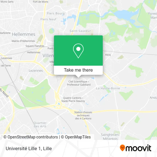 Université Lille 1 map
