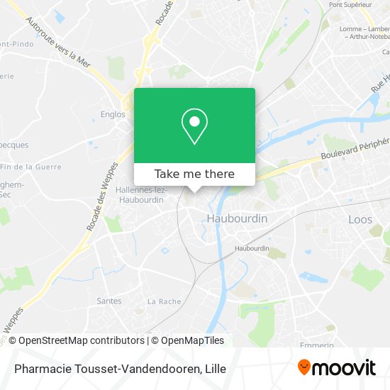 Mapa Pharmacie Tousset-Vandendooren