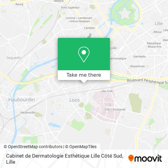 Cabinet de Dermatologie Esthétique Lille Côté Sud map
