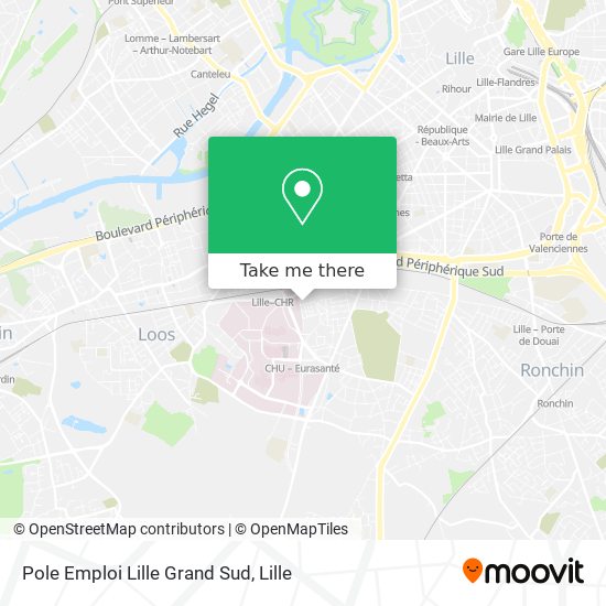Pole Emploi Lille Grand Sud map