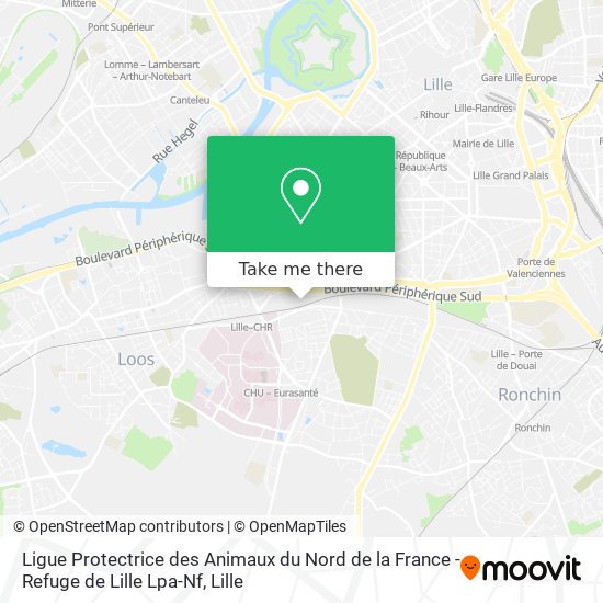 Ligue Protectrice des Animaux du Nord de la France - Refuge de Lille Lpa-Nf map