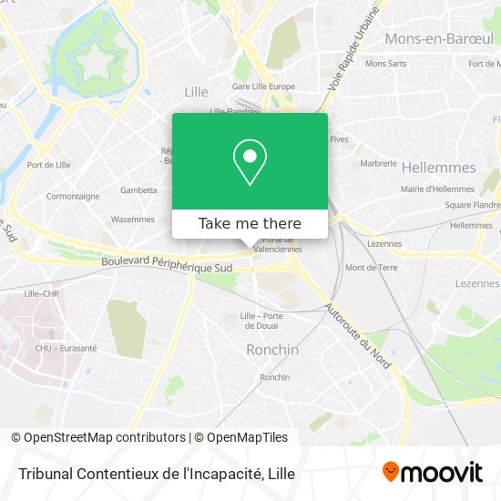 Tribunal Contentieux de l'Incapacité map