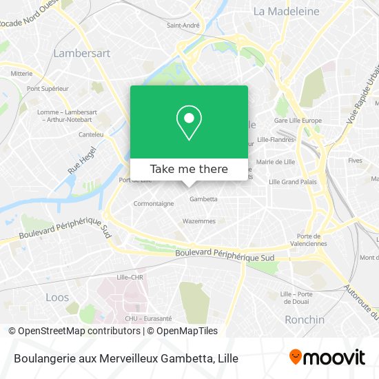 Boulangerie aux Merveilleux Gambetta map