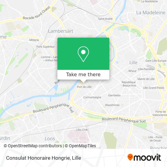 Consulat Honoraire Hongrie map