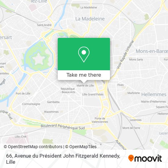 66, Avenue du Président John Fitzgerald Kennedy map