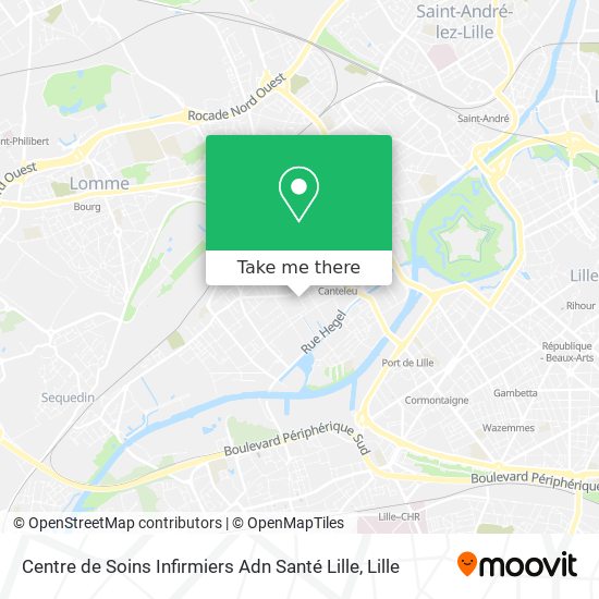 Centre de Soins Infirmiers Adn Santé Lille map