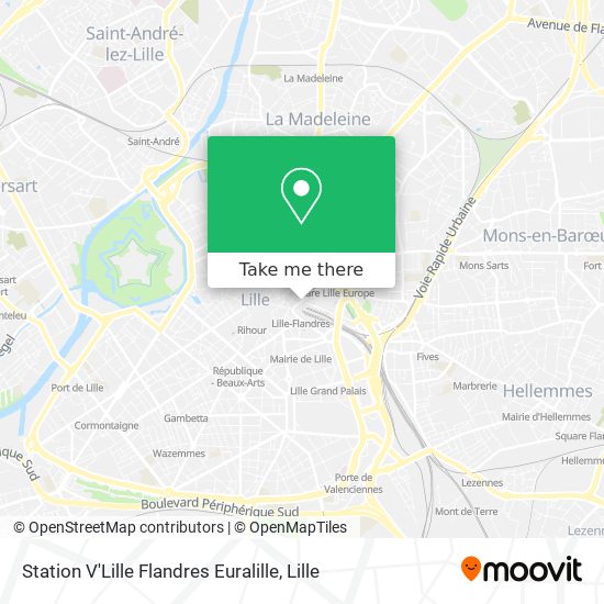 Station V'Lille Flandres Euralille map