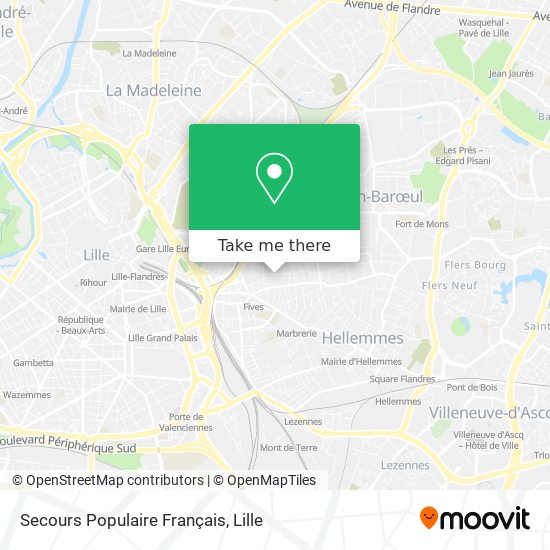 Secours Populaire Français map