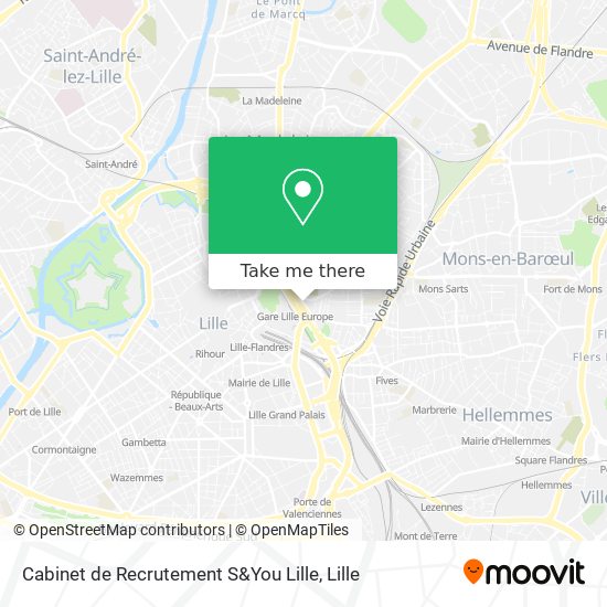 Cabinet de Recrutement S&You Lille map