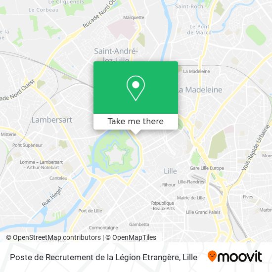 Poste de Recrutement de la Légion Etrangère map