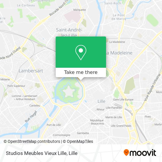 Studios Meubles Vieux Lille map