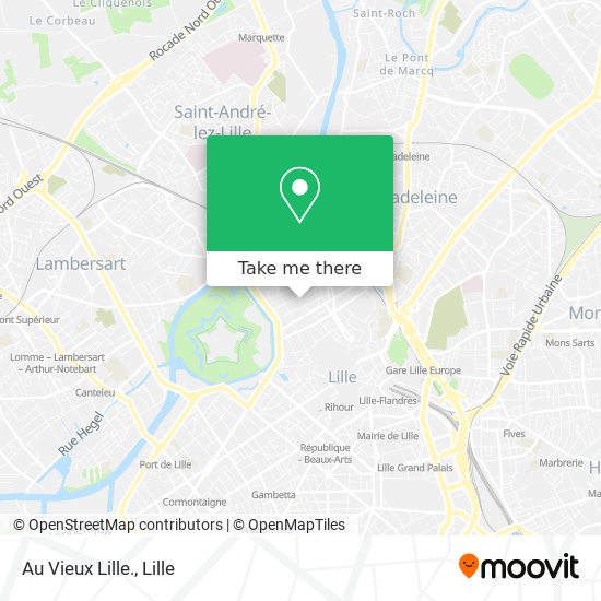 Mapa Au Vieux Lille.