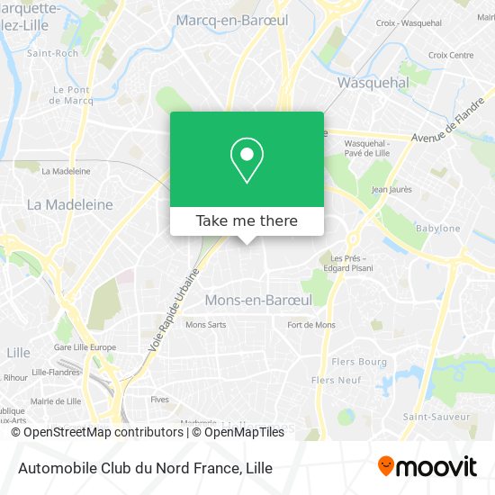Automobile Club du Nord France map