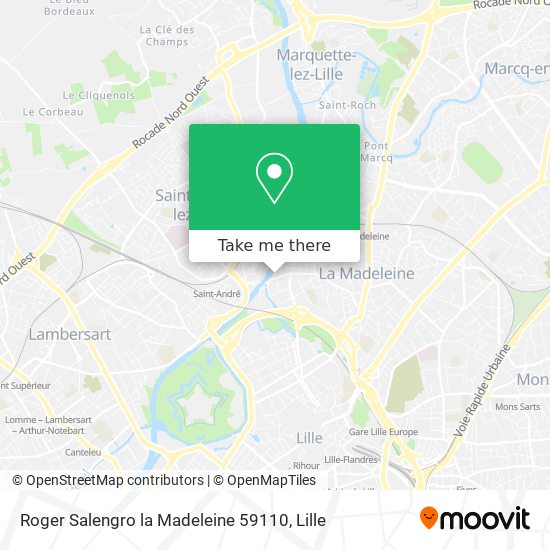 Mapa Roger Salengro la Madeleine 59110