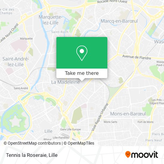 Tennis la Roseraie map